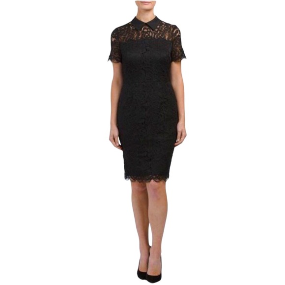 KARL LAGERFELD BLACK LACE DRESS - Picture 1 of 13